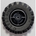 LEGO Negro Wheel Rim Wide Ø11 x 12 with Notched Hole with Tire 21mm D. x 12mm - Offset Tread Small Wide with Slightly Bevelled Edge and no Band