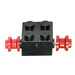 LEGO Schwarz Räder auf metal Achse For Dually Reifen mit Backstein 2 x 2 mit Räder Halter (Open Loops)