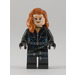 LEGO Schwarz Widow mit Mittellanges Haar und Blau Trim Minifigur