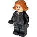 LEGO Sort Widow med Kort hår med Printed Ben og Arme Minifigur