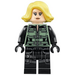 LEGO Sort Widow med Gul Kort hår Minifigur