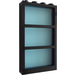 LEGO Black Window 1 x 4 x 6 Frame with Transparent Light Blue Glass