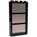 LEGO Black Window 1 x 4 x 6 with 3 Panes and Transparent Black Fixed Glass (6160)