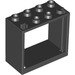 LEGO Zwart Venster 2 x 4 x 3 met vierkante gaten (60598)
