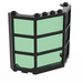 LEGO Schwarz Fenster Bay 3 x 8 x 6 mit Transparent Green Glas (30185)