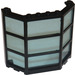 LEGO Schwarz Fenster Bay 3 x 8 x 6 mit Transparent Light Blau Glas (30185)