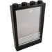 LEGO Black Window Frame 1 x 4 x 5 with Fixed Glass with White Stripes Sticker