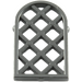LEGO Black Window Pane 1 x 2 x 2.7 Rounded Top with Diamond Lattic (29170 / 30046)