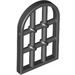 LEGO Black Window Pane 1 x 2 x 2.7 Rounded Top with Twisted Bars (30045)