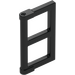 LEGO Black Window Pane 1 x 2 x 3 with Thick Corner Tabs (28961 / 60608)