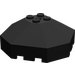 LEGO Zwart Voorruit 6 x 6 Octagonal Overkapping met asgat (2418)