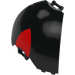 LEGO Black Windscreen Quarter Dome with Handles with Shadow the Hedgehog Red Forehead (87375 / 109390)