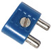 LEGO Blauw 2 Pin Electric Connector (Afgerond, smal met Kruislings ingesneden pinnen)