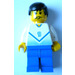 LEGO Blau und Weiß Fußballspieler mit &quot;9&quot; Minifigur