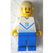 LEGO Bleu et blanc Team Player avec Number 10 sur De Affronter et Retour Figurine