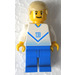 LEGO Azul y Blanco Team Player con Number 10 en Frontal y Parte trasera Minifigura