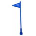 LEGO Blue Antenna 1 x 8 with Flag with &quot;75&quot; Sticker (30322)