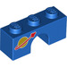 LEGO Bleu Arche
 1 x 3 avec Espacer logo (4490 / 17491)