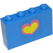 LEGO Blue Assembly of 2 blue bricks 1 x 4 with heart sticker from Set 275