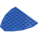 LEGO Blauw Boat Bow Plaat 10 x 9 (2621)