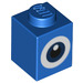 LEGO Blau Backstein 1 x 1 mit Eye (3005 / 95020)