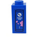 LEGO Blue Brick 1 x 1 x 1.6 with Two Side Studs with Back of Book with 1 and Paint Brush Sticker (32952)