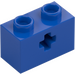 LEGO Blue Brick 1 x 2 with Axle Hole (&#039;X&#039; Opening) (32064)