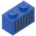 LEGO Bleu Brique 1 x 2 avec Noir Grille avec tube inférieur (3004)