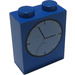 LEGO Blue Brick 1 x 2 x 2 with Clock with Inside Axle Holder (3245)