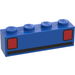 LEGO Blauw Steen 1 x 4 met Basic Auto Taillights (3010)