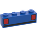 LEGO Blue Brick 1 x 4 with Basic Car Taillights (3010)