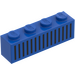 LEGO Blue Brick 1 x 4 with Black 15 Bars Grille (3010)