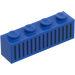 LEGO Niebieski Cegła 1 x 4 z Czarny 15 Bars Krata (3010)