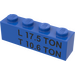 LEGO Blauw Steen 1 x 4 met &#039;L 17.5 TON T 10.6 TON&#039; (3010)