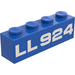 LEGO Blue Brick 1 x 4 with &quot;LL924&quot; (3010)