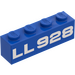 LEGO Blue Brick 1 x 4 with &quot;LL928&quot;