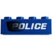 LEGO Blue Brick 1 x 4 with &#039;POLICE&#039; Sticker (3010)