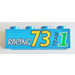 LEGO Blue Brick 1 x 4 with &#039;Racing 73 Team 1&#039; (3010)