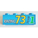 LEGO Bleu Brique 1 x 4 avec &#039;Racing 73 Team 1&#039; (3010)