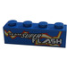 LEGO Blue Brick 1 x 4 with &quot;Team Super Flash&quot; (left) Sticker (3010)