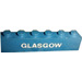 LEGO Blau Stein 1 x 6 mit &quot;GLASGOW&quot; im Weiß print (3009)