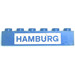 LEGO Blue Brick 1 x 6 with &quot;HAMBURG&quot; (3009)