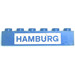 LEGO Blau Backstein 1 x 6 mit &quot;HAMBURG&quot; (3009)