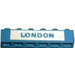 LEGO Blue Brick 1 x 6 with &quot;LONDON&quot; on white background (3009)