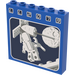 LEGO Blauw Steen 1 x 6 x 5 met Astronaut Repairing Satellite, Moon en LL2079 (3754)