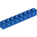 LEGO Blauw Steen 1 x 8 met Gaten (3702)