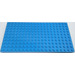 LEGO Blue Brick 10 x 20 with Bottom Tubes around Edge and Cross Support