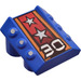 LEGO Blauw Steen 2 x 2 met Flanges en Pistons met &#039;30&#039; en Zilver Stars (30603)