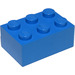 LEGO Blauw Steen 2 x 3 (Eerder, zonder kruissteunen) (3002)