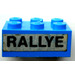 LEGO Blau Backstein 2 x 3 mit &#039;RALLYE&#039; Aufkleber (3002)